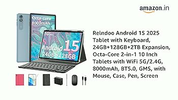 9台セットRelndoo 2025年Android タブレット+付属沢山あり Relndoo Android 15 2025 Tablet with Keyboard, 24GB+128GB+2TB